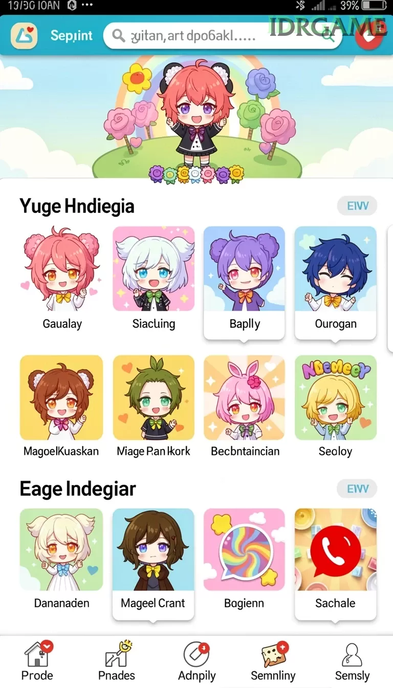 Cuplikan layar DUIT188 — menu navigasi